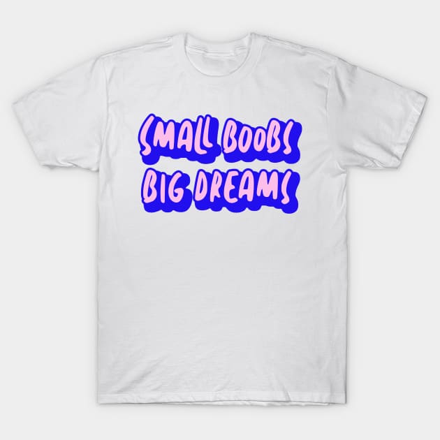 Small Boobs, Big Dreams T-Shirt by Asilynn